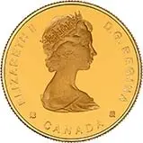 1988 Gold Canadian Hundred Dollars ($100) Gold Proof Bowhead Whale 22715
