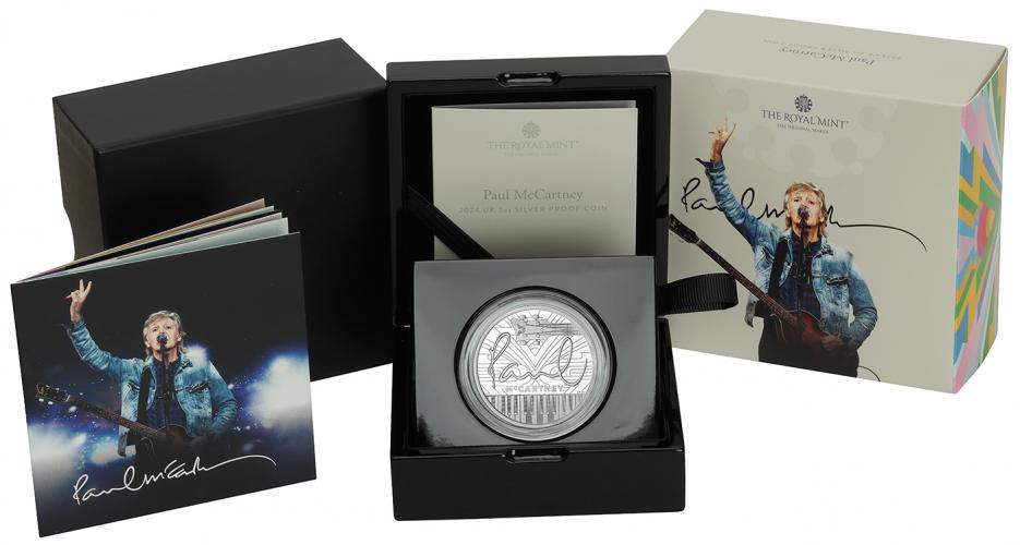 2024 UK Paul McCartney Silver Proof 2 oz Coin | Chards