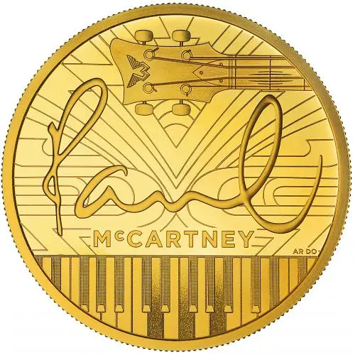 2024 Paul McCartney 'Music Legends' Gold Proof 2 oz Coin Reverse Chards