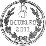 2011 Silver '8 Doubles' 1 oz Guernsey Independent Mint Bullion Coin 