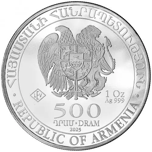 2025 Armenian 'Noah's Ark' 1 oz Silver Bullion Coin obverse