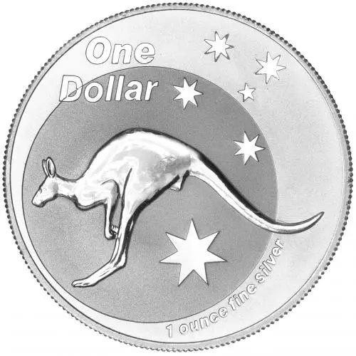 2005 Royal Australian Mint 1 oz Silver Kangaroo Bullion Coin reverse