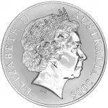 2005 Royal Australian Mint 1 oz Silver Kangaroo Bullion Coin obverse