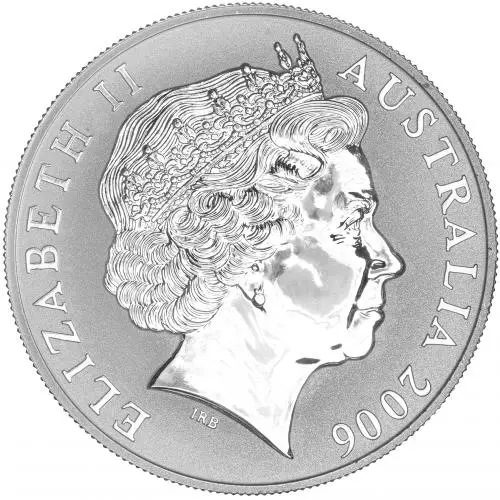 2006 Royal Australian Mint 1 oz Silver Kangaroo Bullion Coin obverse