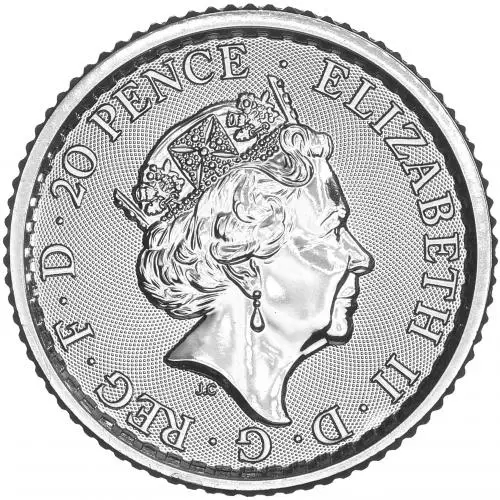 2021 Silver Bullion 0.1 Ounce Britannia  Coin Secondary Market obverse