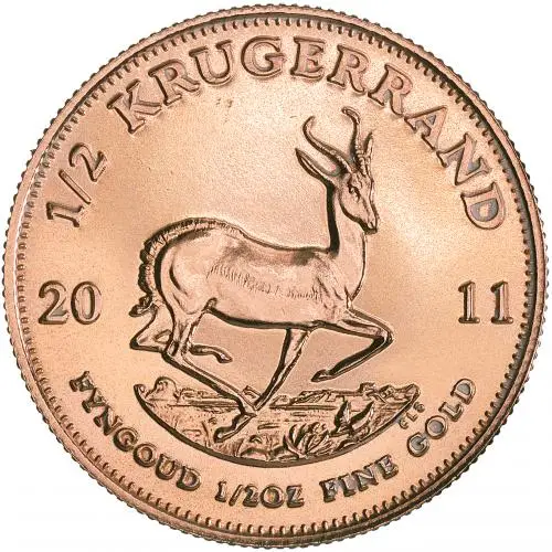 2011 Krugerrand 0.5 oz Gold Bullion Coin reverse