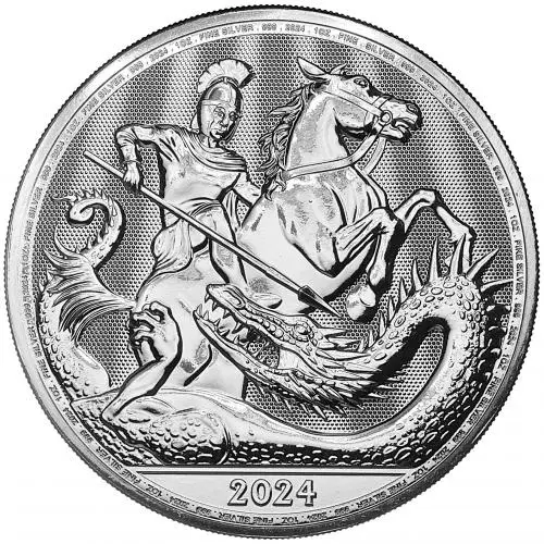 2024 St George and the Dragon 1 oz Silver Bullion Coin Reverse