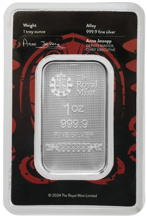 Silver 1 Ounce The Norse Gods Collection Norse Gods - Odin  Bar With Box The Royal Mint reverse