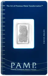 Silver 2.5 Gram Bar In Sleeve PAMP Fortuna Suisse - Pre-Owned