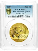 2014 Gold Graded 1 Ounce Panda Coin PCGS MS-70