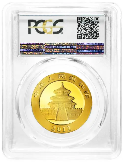 2012 Gold Graded 1 Ounce Panda  Coin Single China PCGS MS-69 obverse
