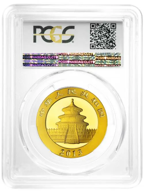 2013 Gold Graded 1 Ounce Panda  Coin Single China PCGS MS-69 obverse