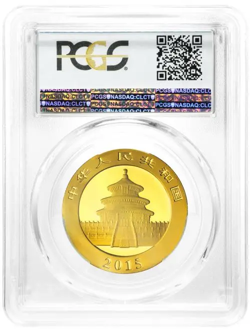 2015 Gold Graded 1 Ounce Panda  Coin Single China PCGS MS-69 obverse