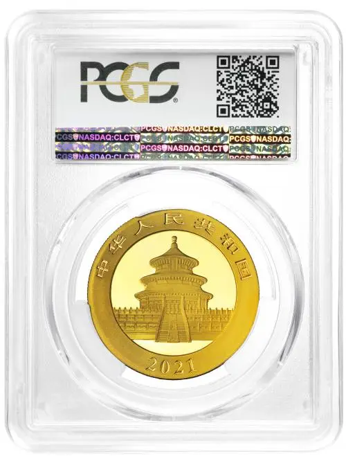 2021 Gold Graded 30 Gram Panda  Coin Single China PCGS MS-68 obverse