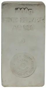 Sempsa JA 1kg Cast Silver Bar (Pre-Owned)