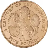 2001 Guernsey Gold Proof British Monarchs of the 19th Century £5 Coin