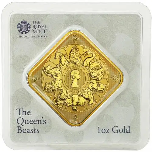 The Queen's Beasts Completer 1 oz Gold Bullion Bar obverse