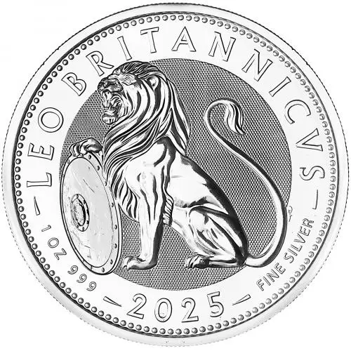 2025 British Lion 1 oz Silver Bullion Coin reverse