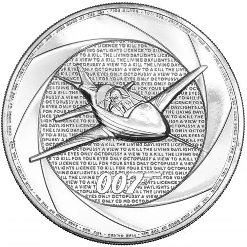 2025 James Bond of the 1980s 1 oz Silver Coin  reverse