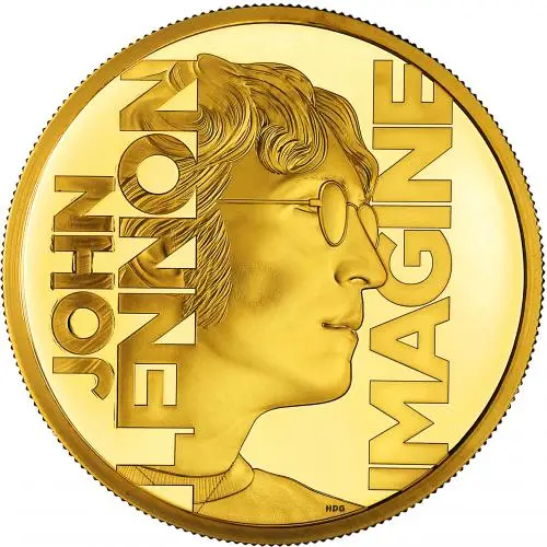 2025 John Lennon 'Music Legends' 1 oz Gold Proof Coin reverse