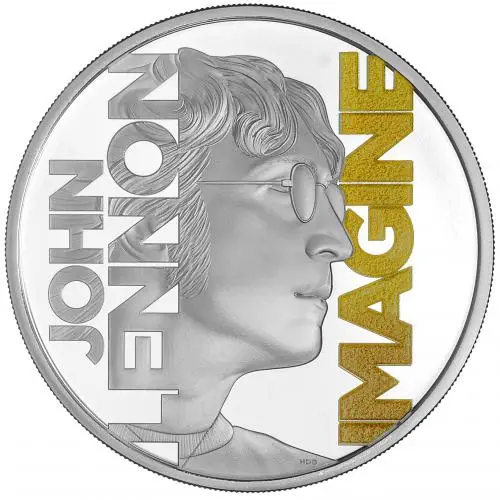 2025 John Lennon 'Music Legends' Silver Proof 1 oz Coin (Coloured) reverse chards