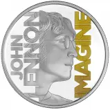 2025 John Lennon 'Music Legends' Silver Proof 1 oz Coin (Coloured) reverse chards