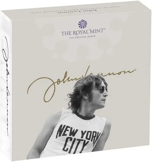 2025 John Lennon 'Music Legends' 2 oz Silver Proof Coin  box