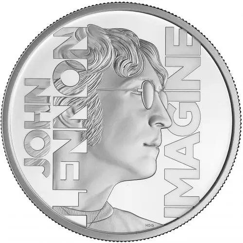 2025 John Lennon 'Music Legends' 2 oz Silver Proof Coin  reverse