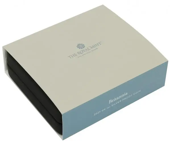 2025 Silver Proof Britannia 1 oz Coin  box