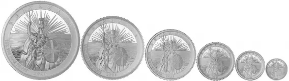2025 Silver Proof Britannia 6-Coin Set