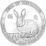 Baird & Co. Year of the Rabbit 1 oz Silver Bullion Round - Pre-Owned