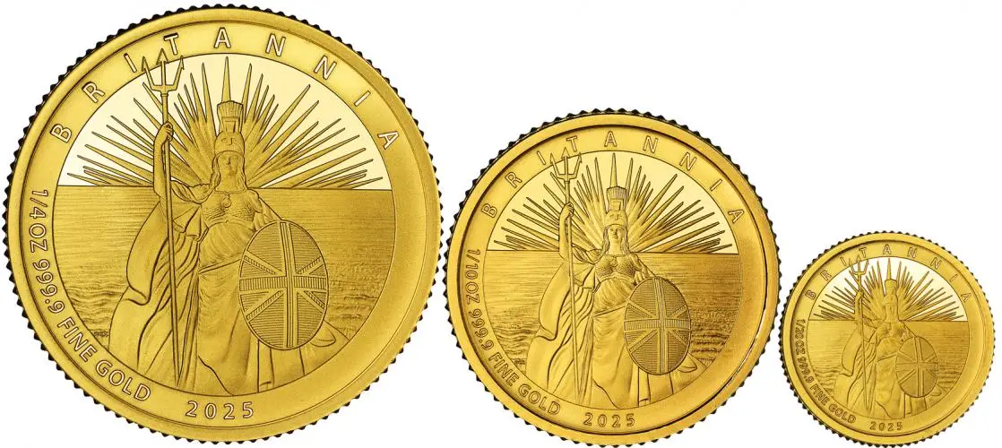 2025 Gold Proof Britannia Three Coin Set reverse