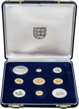 1972 Mixed Jersey Silver Wedding Proof Set - 9 Coins