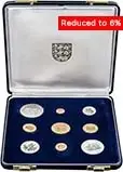 1972 Mixed Jersey Silver Wedding Proof Set - 9 Coins