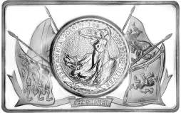 2015 Baird & Co. Britannia 5 oz Silver Bullion Coin Bar - Pre-Owned