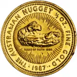 1987 Australian Kangaroo 0.5 oz Gold Nugget Bullion Coin -Grade C