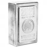 2021 Year of the Ox  1kg Silver Bullion Stacker Bar Heraeus / Scottsdale Mint - Pre-Owned
