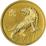 2022 Lunar Gold 0.5 oz 'Year of the Tiger' Coin - Grade C