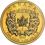 Royal Canadian Mint 2004 Gold Bullion 1 Oz Maple 25th Anniversary 50 Dollar Coin