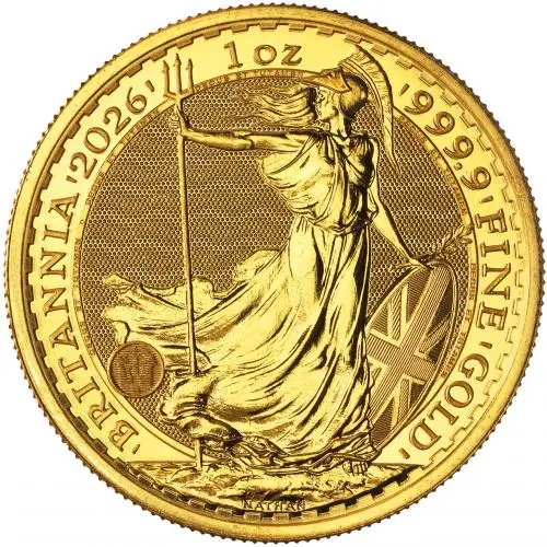 2026 Gold Britannia 1 oz Bullion Coin reverse