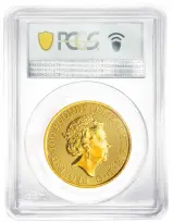 2021 Gold Graded 1 Ounce Queen's Beasts Elizabeth II Completer Coin Pound Sterling obverse