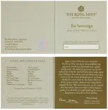 2026 Gold Proof Sovereign Coin certificate
