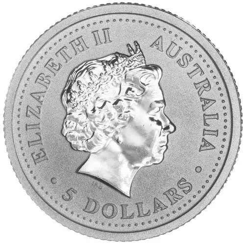 1999 Platinum Bullion 0.05 Ounce Koala Elizabeth II Australian Dollar 5 Dollar  Coin Single Australia Perth Mint obverse