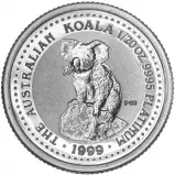 1999 Platinum Bullion 1/20th Ounce Koala 5 Dollar Coin