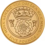 2009 King Henry VIII Guernsey Gold Proof £5 Coin
