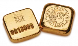 1 oz Gold Bar Bullion Cast - The Perth Mint