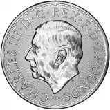 2025 Silver Britannia 1 oz Bullion Coin Pre-Owned obverse