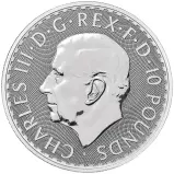 2025 10 oz Silver Britannia Bullion Coin obverse King Charles III
