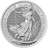 2025 Britannia 10 oz Silver Bullion Coin - Pre-Owned