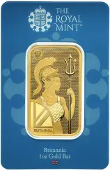 1 oz Gold 'Britannia' Bullion Minted Bar (Secure) reverse